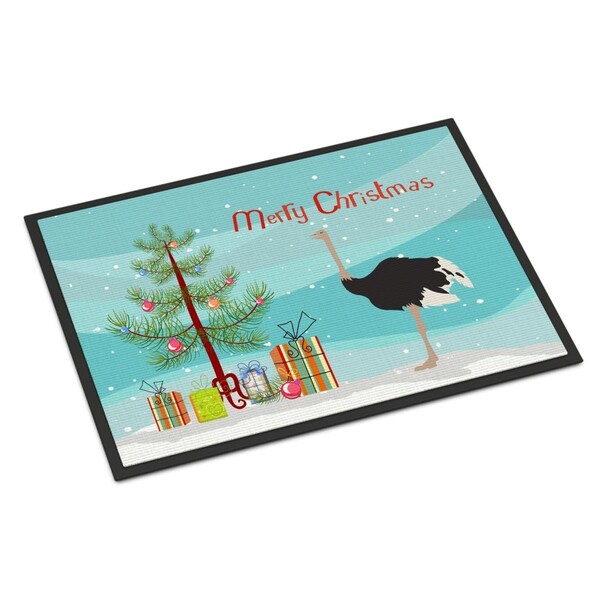 Carolines Treasures Common Ostrich Christmas Indoor or Outdoor Mat - 18 x 27 in. BB9291MAT - main